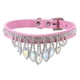 thumbnail image 1 of Collar de perro con diamantes de imitación, colgante de diamante de cuero PU suave y ajustable, collares de cristal para cachorros y gatos, collar para mascotas para perros pequeños y gatos, 1 of 6