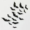 thumbnail image 4 of TIMIFIS Wall Stickers Halloween Decoration PVC Bat Wall Stickers 3D Stereo Bat Stickers 112pcs Fall Decorations For HomeFall, 4 of 7