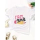 thumbnail image 1 of ”First Grade“ Letter Print Creative T-Shirts, Soft & Elastic Comfy Crew Neck Short Sleeve Tee, Girls' Summer Tops, 1 of 6