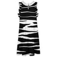 thumbnail image 4 of Animal Print Zebra Women's Fashion Casual Dress Summer Stand Up Collar Ruffles Sleeve Dress Elegant Dresses, 4 of 4