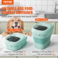 thumbnail image 2 of VEVOR Collapsible Dog Food Storage Container, 50 lbs Capacity Large Dispenser Bin with Attachable Casters, Airtight Lid Kitchen Rice Cereal Flour Bin, Pet food Containers For Cat, Bird, Other Pet Food, 2 of 9