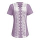 thumbnail image 5 of Chaqueta corta,Camisa informal de manga corta con botones para mujer, cuello en V, mezcla de poliéster y elastano suave, corte holgado para uso diario, sopatenor, 5 of 8