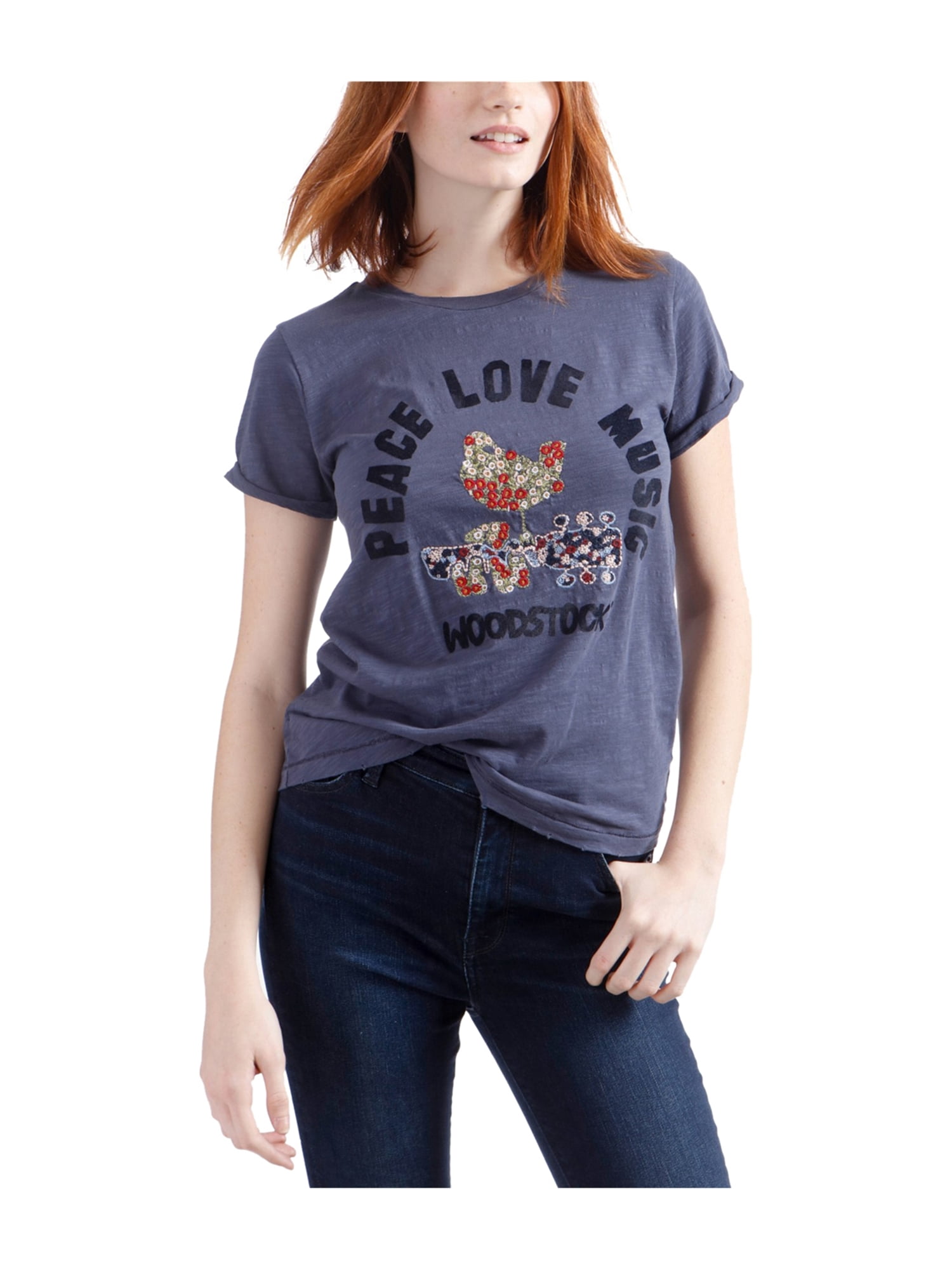 Womens Embroidered Woodstock Graphic 