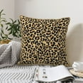 thumbnail image 6 of Kll Leopard Print Decorative Throw Pillow Covers Velvet Soft For Couch Sofa Bedroom Living Room Outdoor -16"X16", 6 of 8