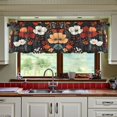 thumbnail image 3 of Yayeee Kitchen Curtains Tier Set of 2 Light Filtering 57"x36" Over Sink Window Panels, Red Flowers Pattern, 3 of 7