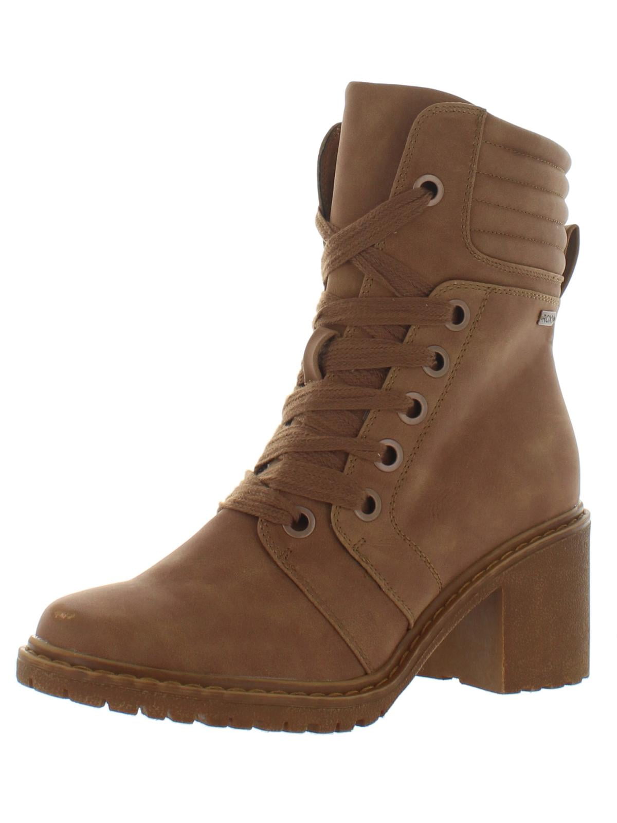 Roxy Womens Eddy Faux Leather Lace Up 