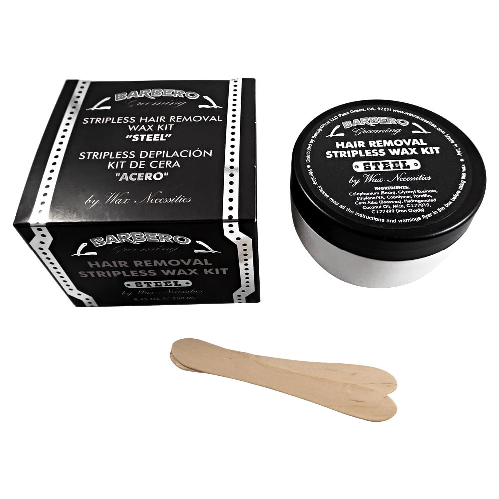 Barbero Grooming Hair Removal Stripless Wax Kit 'Steel' 8.45 Oz. by Waxness