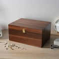 thumbnail image 3 of Large Wooden Keepsake Box - Acacia Wood Storage Box Decorative with Lid for Home Office Gift, 12.5 Inch Brown, 3 of 6