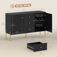thumbnail image 3 of HOMCOM Buffet de 47 Pouces avec 3 Tiroirs et 2 Portes, Bahut Moderne Noir, 3 of 10