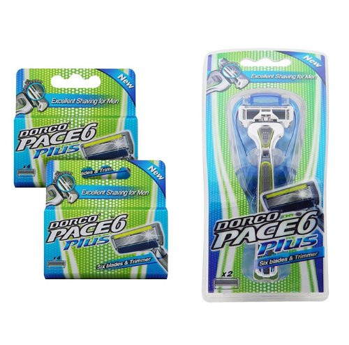 dorco pace 6 blade razor with trimmer for men