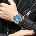 thumbnail image 4 of Mirar CURREN Reloj de cuarzo para hombre Reloj de pulsera de moda con correa de acero inoxidable Pantalla luminosa Relojes de vestir de 3 ATM CURREN Mirar, 4 of 7