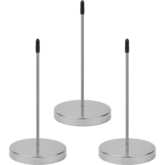 3 Pcs Ticket Spike, Receipt Spike Holder, Metal Bill Holder, Straight Rod Spike for Restaurant, Kitchen, Office, Hotel(Silver) (3)