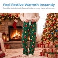thumbnail image 5 of Hvogkswy Christmas Pajama Pants for Women Winter Drawstring High Waist Fleece Sleep Pants Holiday Loungewear Trousers with Pockets, 5 of 6