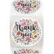 thumbnail image 2 of 500 Thank You Stickers 1" Round Multi Color Flower Design in Roll Highly Recommended for Birthdays, Weddings, Giveaways, 2 of 4