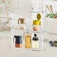 thumbnail image 5 of Acrylic Triangle End Table - 3 Tier Corner Side Small for Living Room, Bedroom, Bathroom, 5 of 8