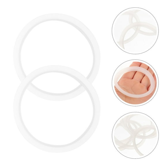 OATIPHO 10Pcs Flexible White Silicone Gaskets for Bottles and Jars Ideal for Coffee Storage
