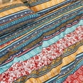 thumbnail image 5 of Chezmoi Collection Amara 3-Piece Boho Stripe Bed Sheet Set, Floral Colorful Bohemian Printed Brushed Microfiber Deep Pocket Sheets & Pillowcases, Twin, 5 of 10