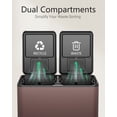 thumbnail image 5 of TLSUNNY 16 Gal Dual Compartment Trash Can, Step Pedal Recycling Bin w/ 2 Soft-Close Lids and 2 Odor Control Box, for Kitchen Use, 5 of 10