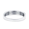 thumbnail image 3 of Simulated Cubic Zirconia Size-5 Half Eternity Ring Wedding Engagement Band 925 Sterling Silver, 3 of 7