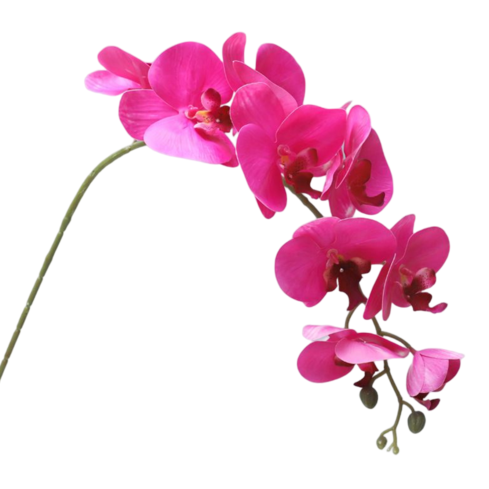 Yesbay 9 Heads Fake Phalaenopsis Multi-fork Handcraft Artificial Butterfly Orchid for Home - image 2 of 8
