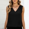 thumbnail image 2 of Cilsoka Dressy Tank Tops for Women V Neck Pleated Sleeveless Shirts Summer Casual Blouses Loose Fit Beach Clothes, 2 of 5