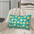 thumbnail image 5 of Zufioo Lemon Blue Print Double-sided Plush Pillow Cover,Decorative Pillow Protector without Pillow Core, Suitable for Sofa, Bedroom, Car-20"x30", 5 of 6