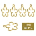 thumbnail image 3 of Uxcell 30Pcs Aleación de Pendientes de Bisel Abierto, Marco Abierto Hueco de Flor, Dorado, 3 of 6