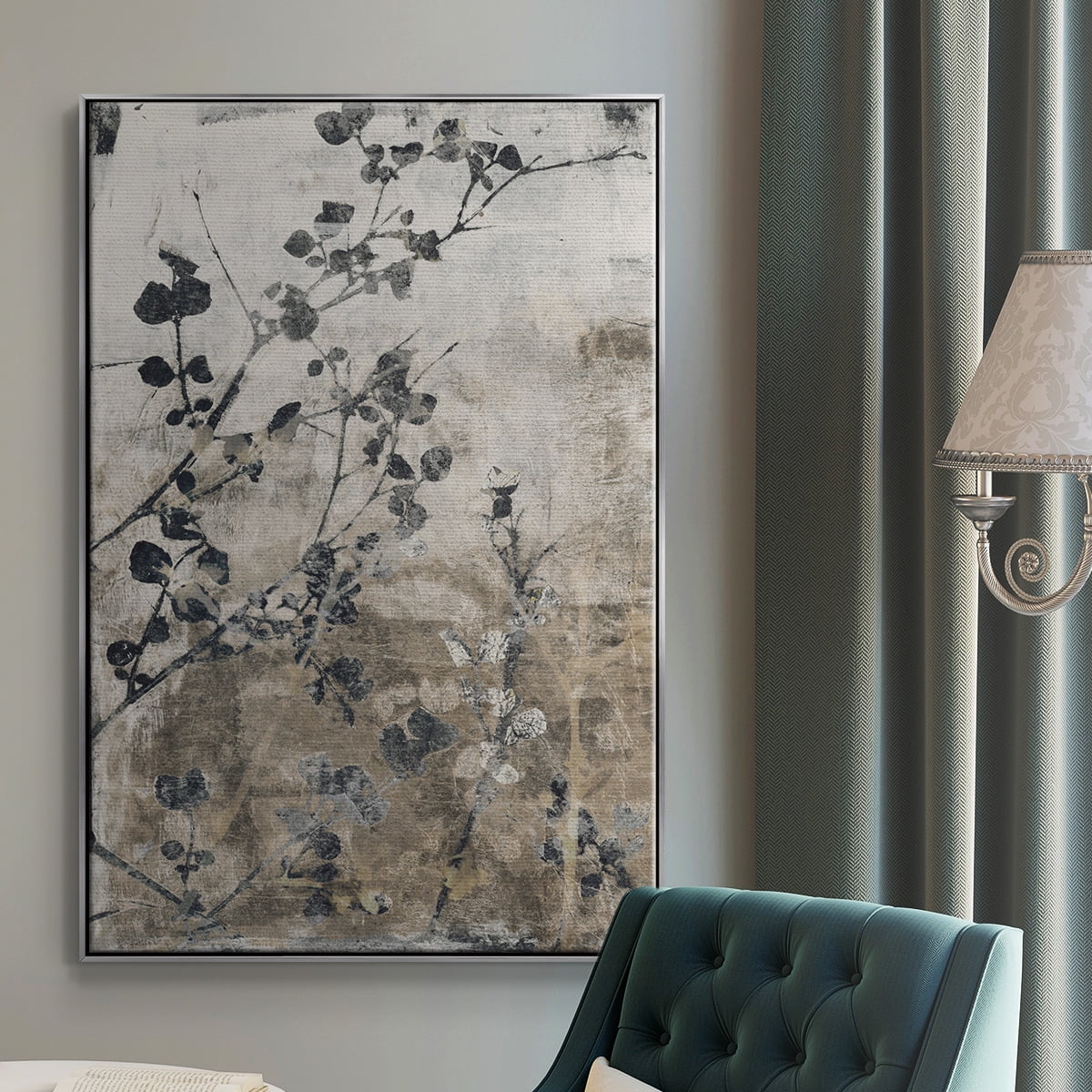Boundless VII Framed Premium Gallery Wrapped Canvas - Ready to Hang - 25 x 37 - Silver Floating Frame