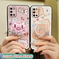 thumbnail image 2 of KBS-Phone Case For Samsung Galaxy A03S/SM-A037G, Anti-knock TPU Simplicity Skin feel silicone Cartoon Glitter Rotatable stand Kickstand Back Cover Soft Case cute Fashion Design quicksand, 2 of 9