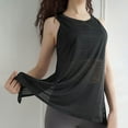thumbnail image 5 of Felirenzacia Women Tank Top, Sexy Mesh Sheer Long Flowy Loose Lightweight Yoga Jogging Tank,Black,M, 5 of 7