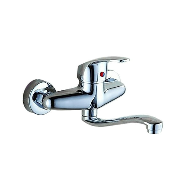 FNGZ Tools Series, Short Faucet Wall-Mounted 15 Cm with Spout Very Faucets Hardware Adapter, 1X Faucet