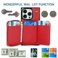 thumbnail image 5 of Decase for iPhone 15 Plus Crossbody Zipper Wallet Case,Credit Card Slot Stand with Shoulder Strap,Hybrid Rugged PU Leather Purse Shockproof RFID Blocking Protective Case Cover,Red, 5 of 12