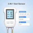 thumbnail image 3 of Afoxsos 3-in-1 Soil Tester LCD Screen Soil Thermometer PH Temperature Humidity Meter Flower Plant Potted Planting Soil Tester, 3 of 6