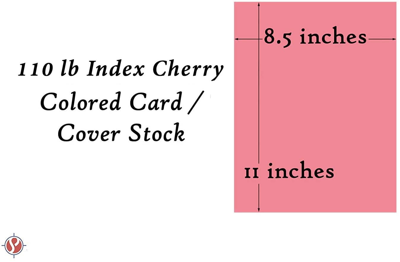 Cherry Pastel Color Card Stock Paper, 67lb Cover Medium Weight Cardstock, for Arts & Crafts, Coloring, Announcements, Stationary Printing at School, Office, Home | 8.5 x 11 | 50 Sheets Per Pack