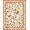 Orange Pink Ivory, Pattern 9, variant on Design&I 8'x10' Washable Area Rug Retro Century Mid Bird Motif Burnt Orange Sage Funky Eclectic for King Size Bedroom, Under Bed, Sleek Flatweave Pet Friendly