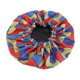 thumbnail image 4 of SPRING PARK Women African Floral Print Elastic Satin Night Adjustable Sleep Bonnet Hat Hair Care Cap Head Wrap, 4 of 6
