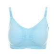 thumbnail image 2 of Xmarks Nursing Bras Maternity Bra for Breastfeeding Pregnancy Wireless Bralette Blue 44/100ABCD,46/105ABCD, 2 of 5
