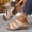 Beige, variant on Minimalist Flat Slide Sandals Open Toe Slip-On Breathable Casual Footwear Green 36
