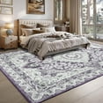 thumbnail image 5 of Noahas 8x10 Area Rugs for Living Room, Machine Washable Vintage Rug, Non-Slip Low Pile Throw Rugs with Rubber Backing Washable Carpet for Bedroom Dining Room Kitchen Home Decor, Purple, 5 of 7
