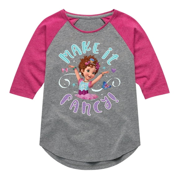 Fancy Nancy - Make It Fancy - Toddler And Youth Girls Raglan Graphic T-Shirt