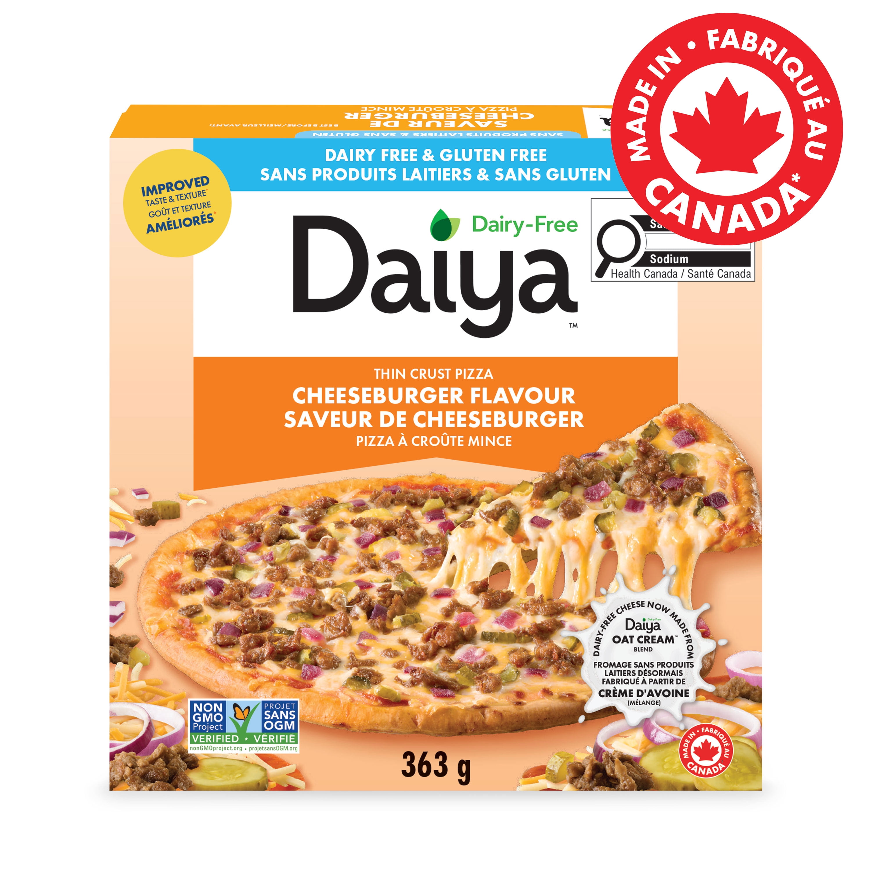 Daiya Dairy Free Gluten Free Cheeseburger Flavour Pizza, Vegan (Frozen), 363g