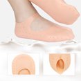 thumbnail image 3 of Qarigey 1 par de calcetines de silicona para el cuidado de los pies, calcetines de Gel, eliminador de callos profesional transpirable, Suministros de ortodoncia Color de piel/40-46, 3 of 6