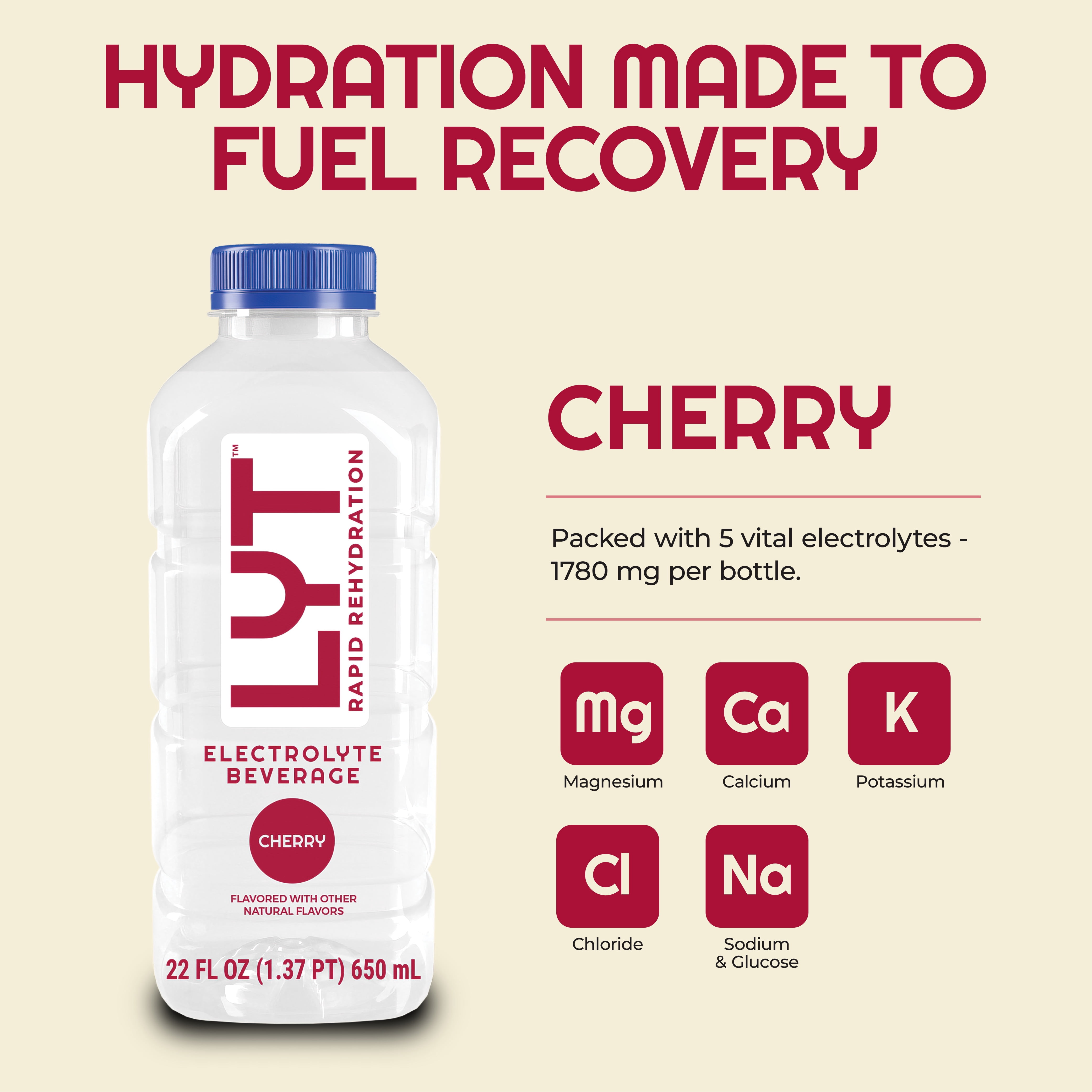 LYT™ Rapid Rehydration Electrolyte Drink Cherry, 22 fl oz 24pk
