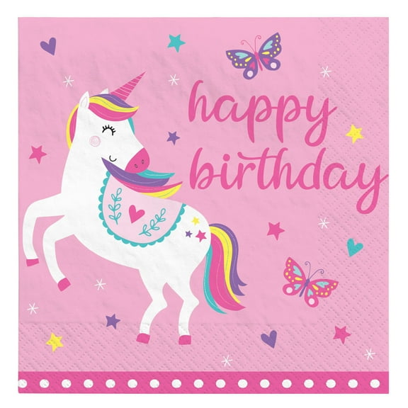 Unicorn Birthday Small Napkins (16ct)