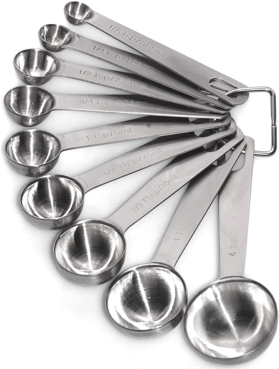 Somnr 9 Piece Stainless Steel Measuring Spoons Set, 9 Double Sided Magnetic  Measuring Spoons, for Dry and Liquid Ingredients, Fits in Spice Jar