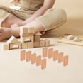 thumbnail image 2 of 50 Uds. De dominó de madera, bloques de construcción para fiesta familiar, juego de mesa al aire libre, juegos de mesa clásicos, fichas de dominó para reemplazo, 2 of 5