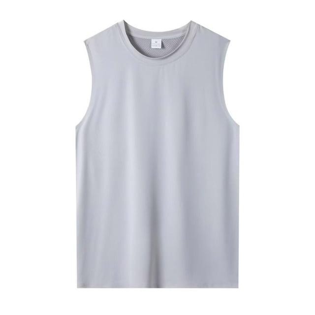 pstuiky Camisetas sin mangas para hombre, Camisola deportiva sin mangas transpirable de verano para hombre, camiseta deportiva con cuello redondo y sin mangas Camisas de hombre xxl