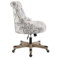 thumbnail image 4 of UrbanPro Rolling Fabric & Wood Swivel Office Chair in Gray/Natural, 4 of 8