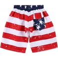 thumbnail image 1 of EastVita Independence Day boys beach pants flag pattern 5-point beach belt pocket Lanyard, 1 of 6