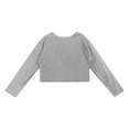 thumbnail image 4 of HXWCHs Women's Fashion Long Sleeve T-Shirt with Back Cutout Design Casual Loose Fit Breathable Athletic Wear top L Grey, 4 of 6